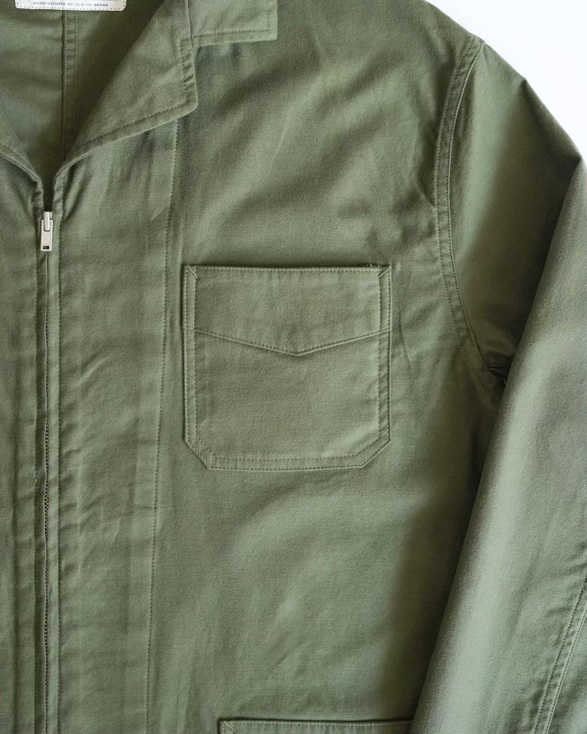 BSC Uniform "Light Moleskin French Zip Jacket" Olive