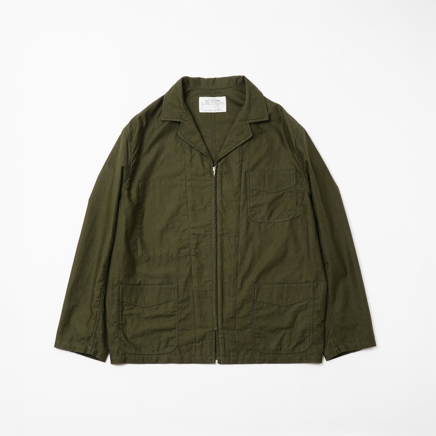 BSC Uniform "Light Moleskin French Zip Jacket" Olive