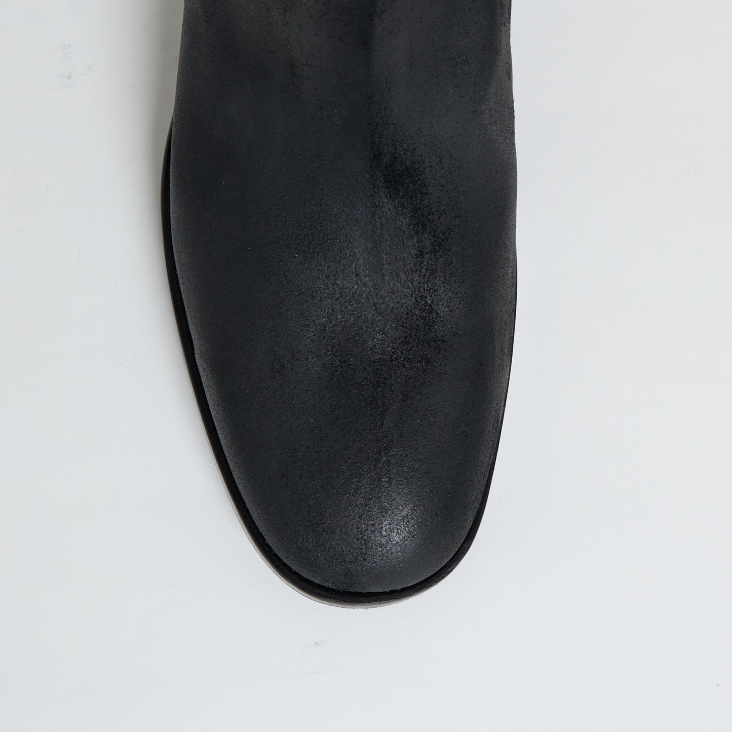Jodhpur Boots Black Waxed Uneven Calf Suede  CN-Standard