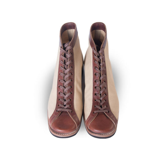 Mast Trainer Brown × Ivory Canvas